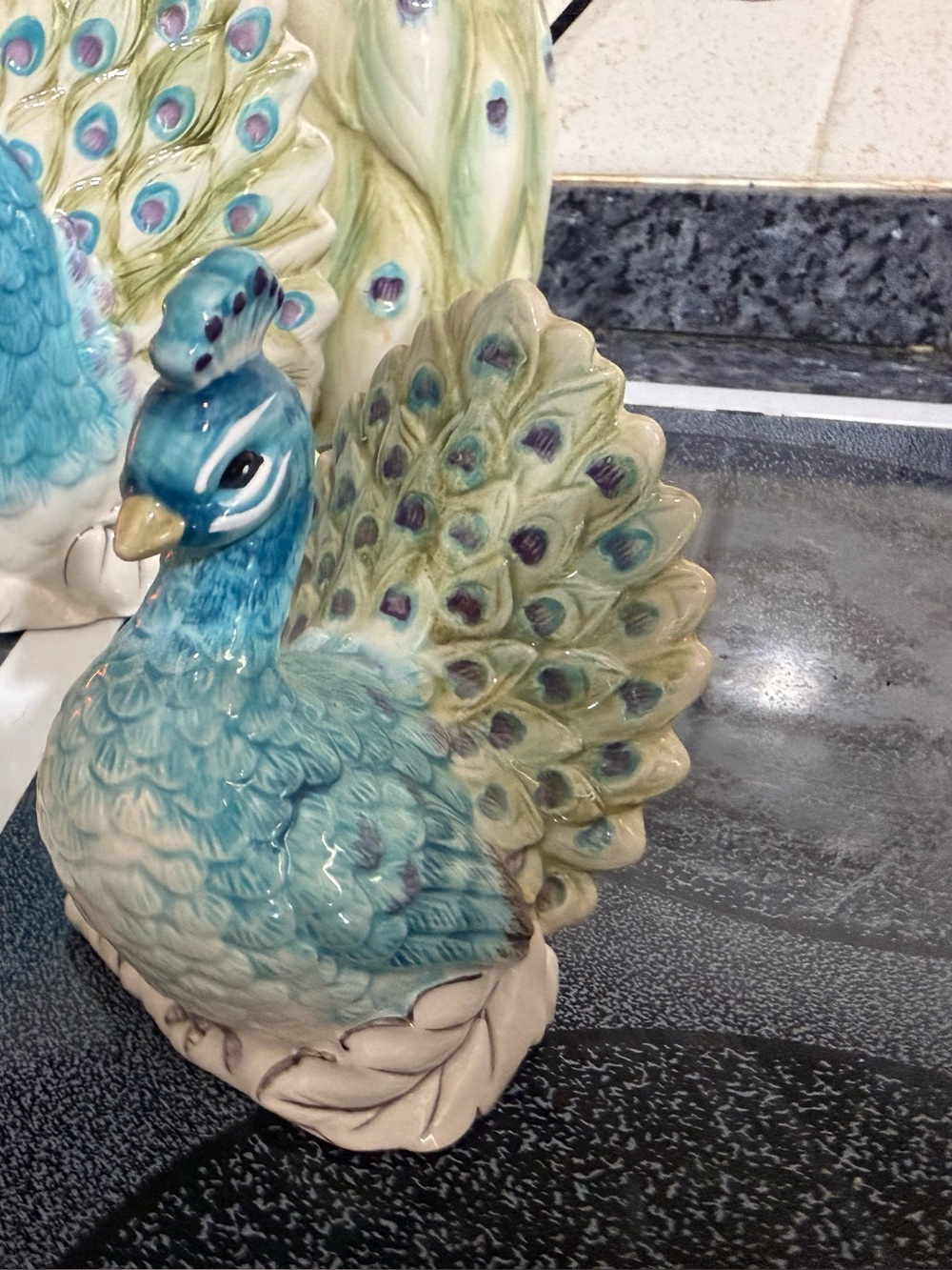 Edie Rose Peacock Salt and Pepper Shakers